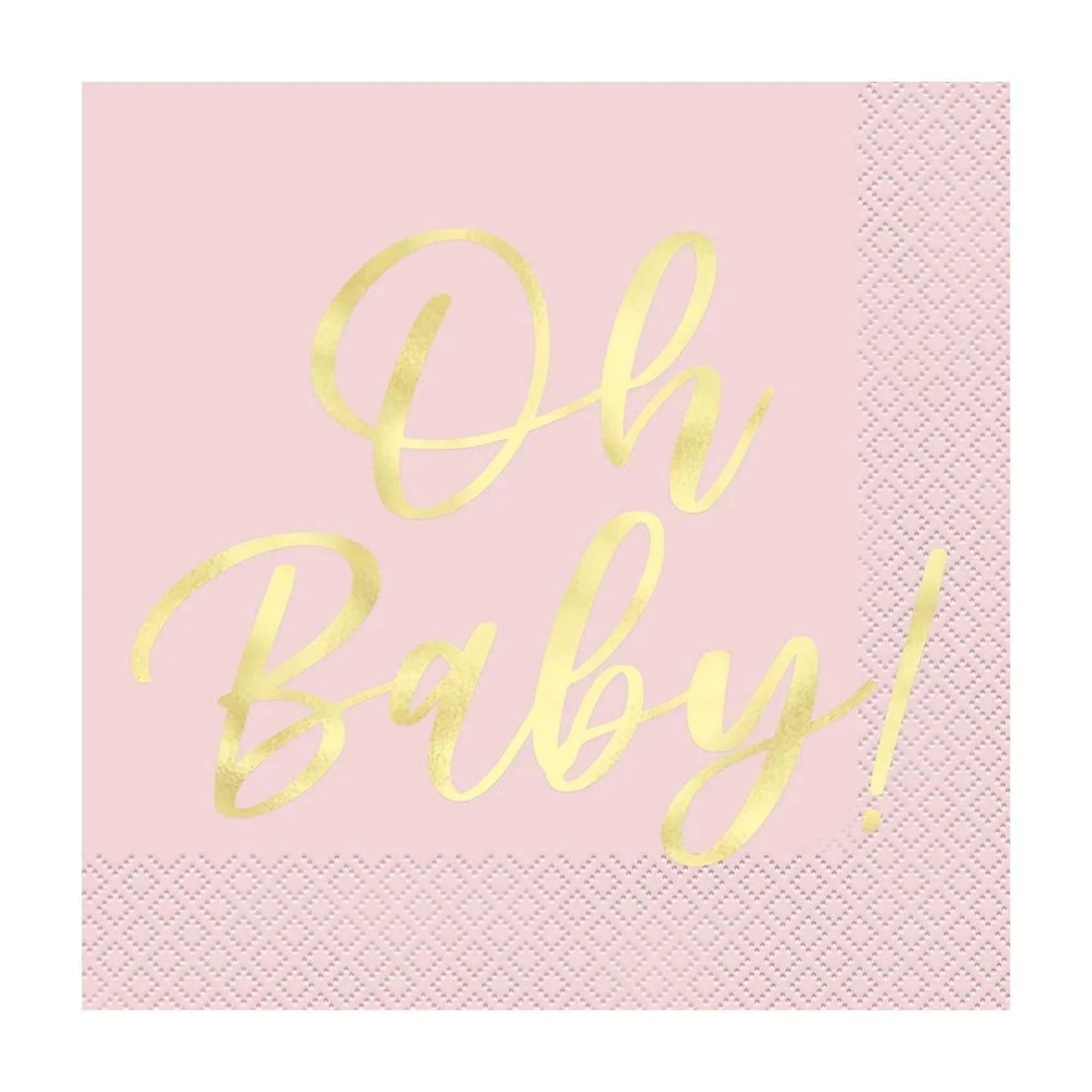 Pink "Oh Baby" Luncheon Napkins