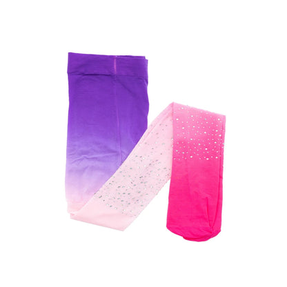 Rhinestone Tights Ombre Hot Pink/Purple/Pink