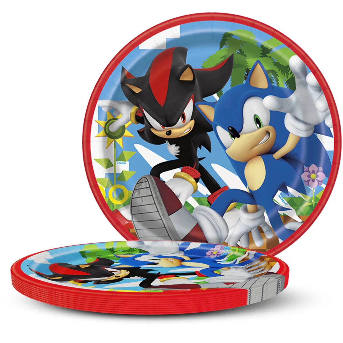 Sonic The Hedgehog Round Plates