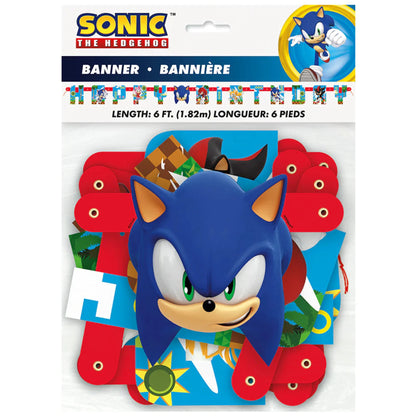 Sonic the Hedgehog Happy Birthday" Jointed Banner 6.25 ft"