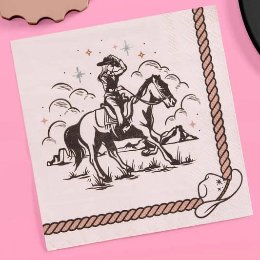 Western Paper Napkins Cowgirl