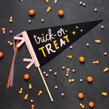 rick or Treat Felt Pennant Banner