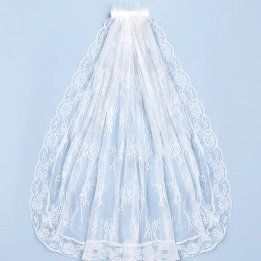 Lace Bridal Veil White Lace