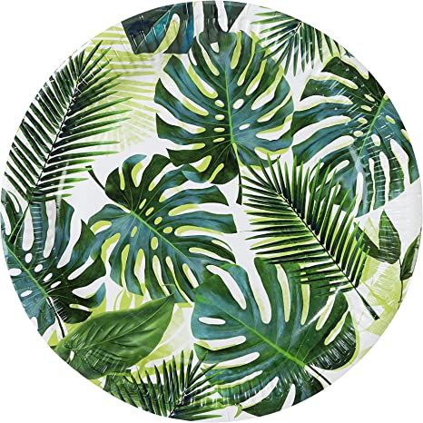 Tropical Fiesta Palm Leaf Paper Plates