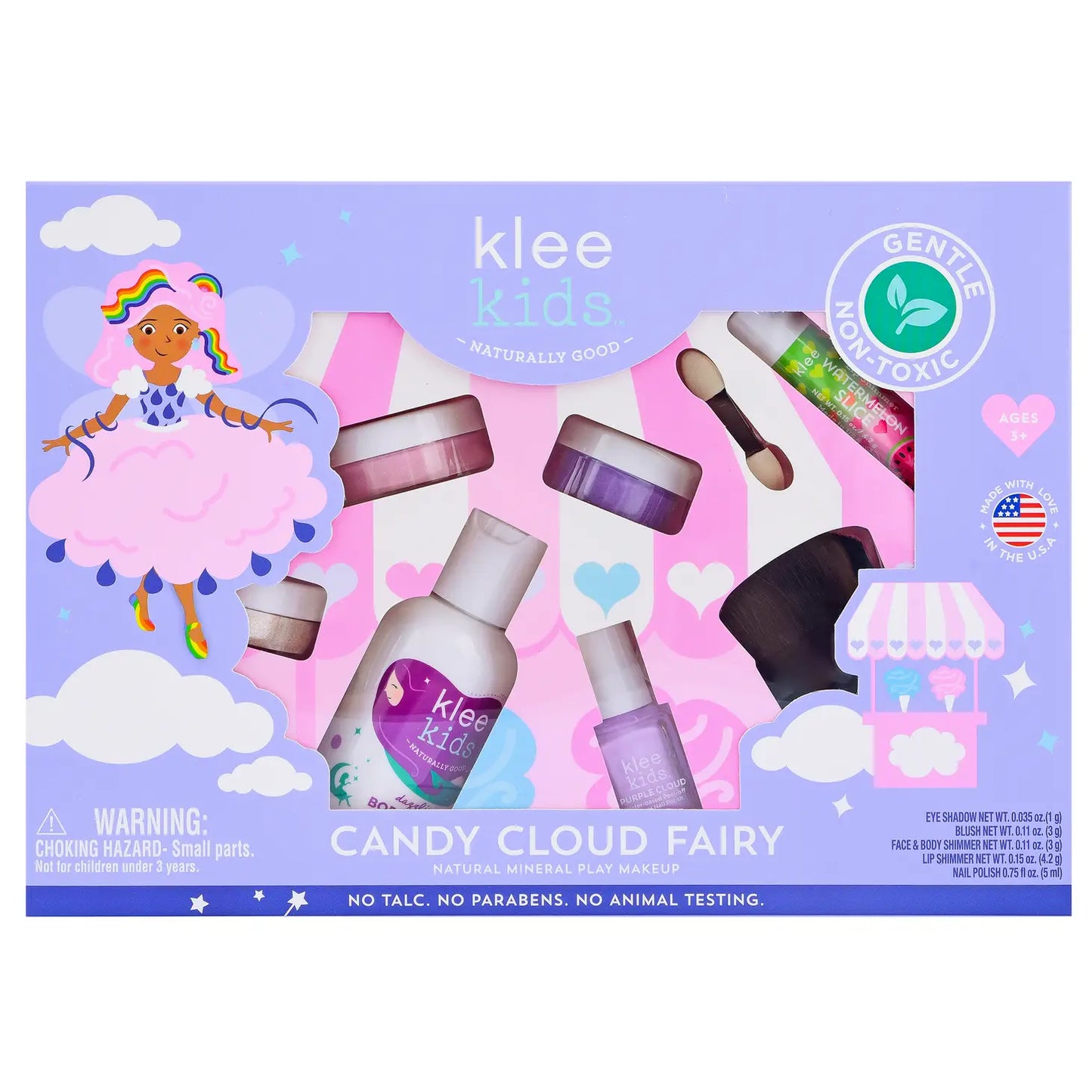 Candy Cloud Fairy - Kit de 6 piezas de maquillaje Natural Play para niños de Klee