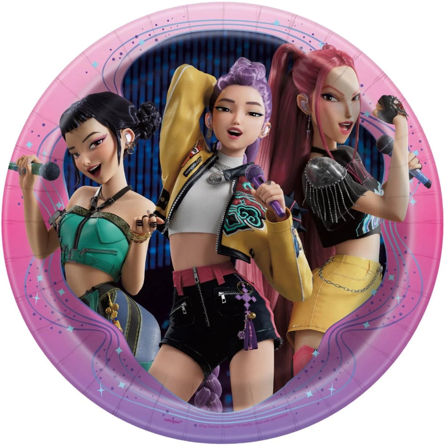 KPop Demon Hunters Round 9 Dinner Plates