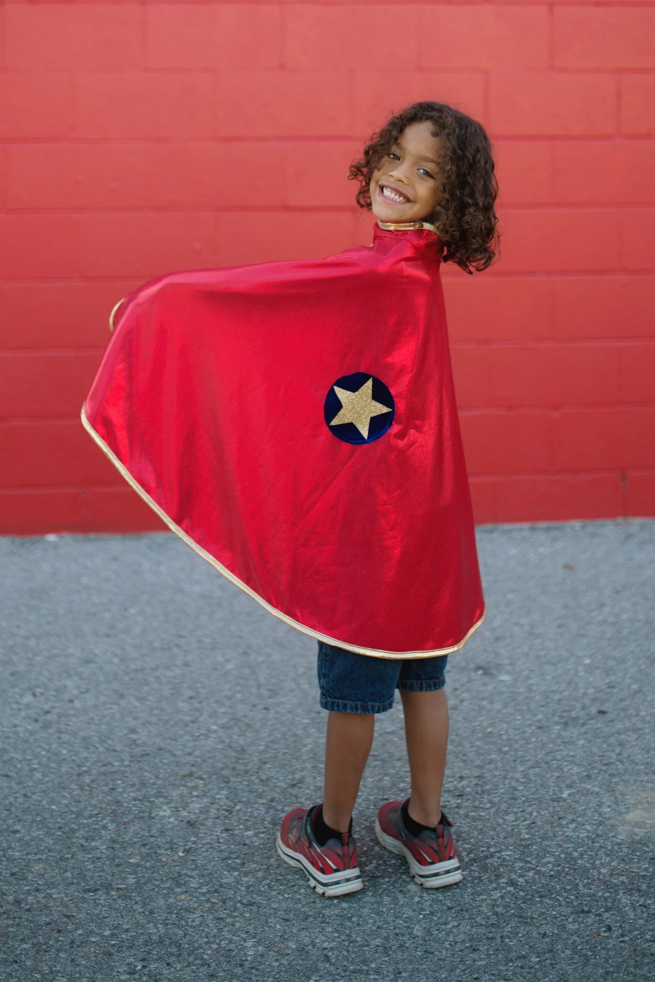 Gold and Red Reversible Wonder Cape