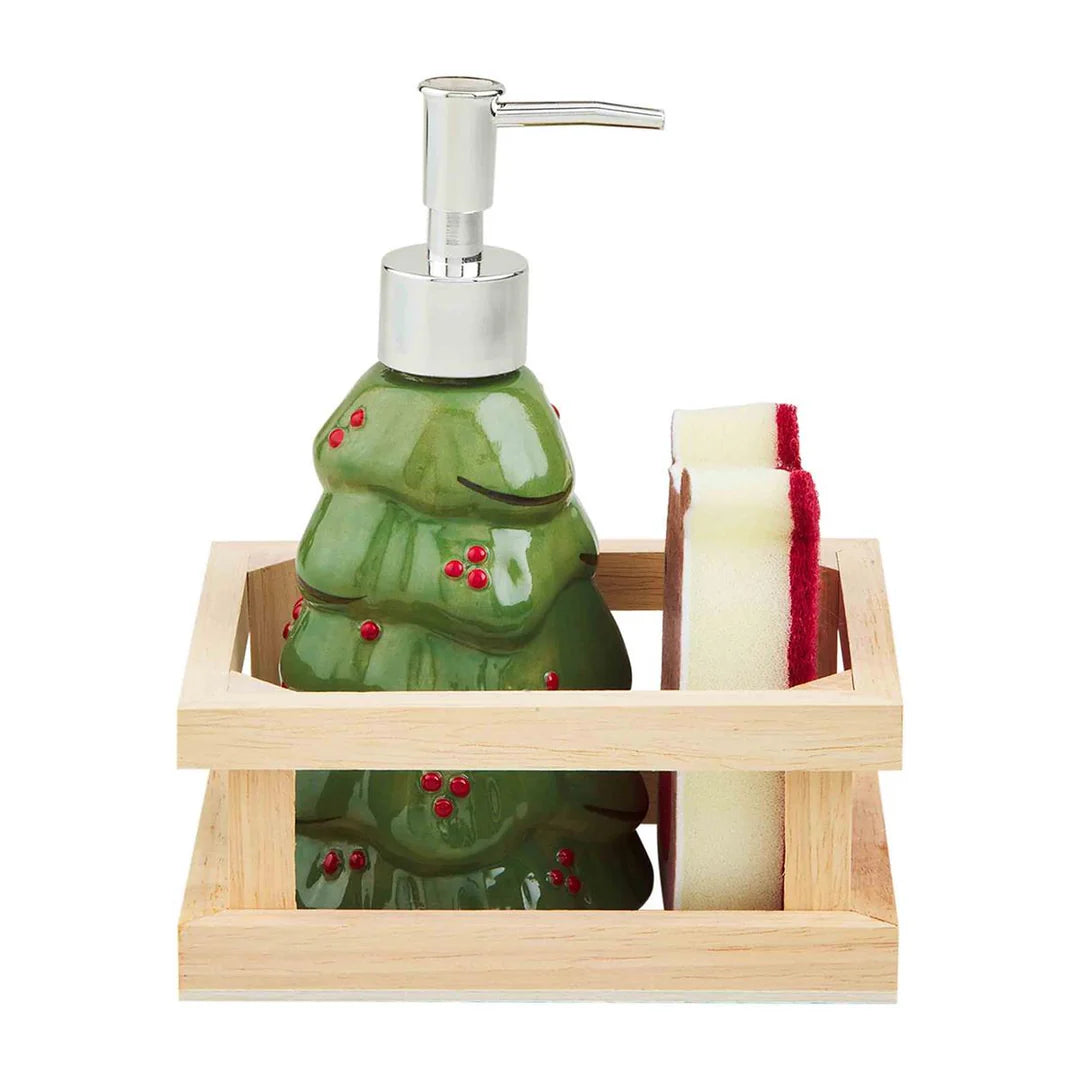 Tree Soap Pump & Sponge Crate Set