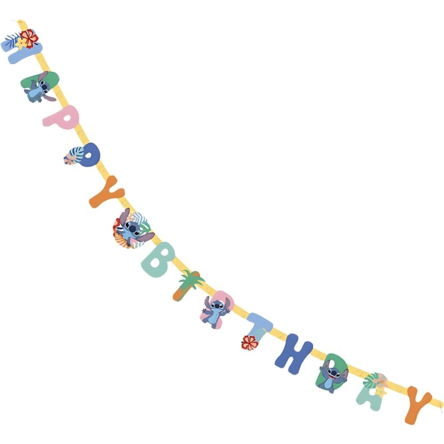 Disney Stitch Happy Birthday" Jointed Banner"