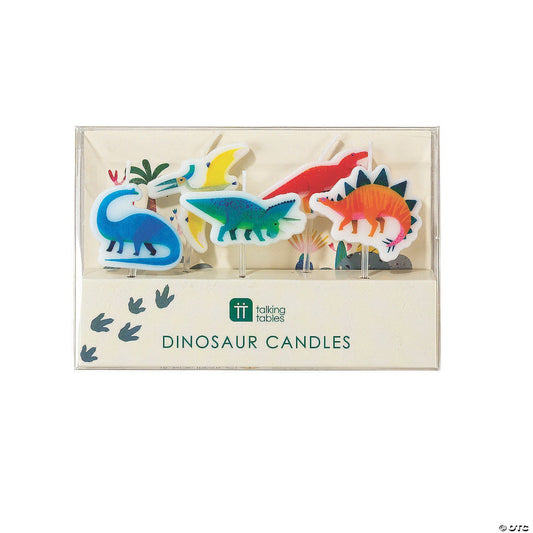 5 velas de dinosaurio de fiesta