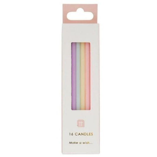 16 Tall Pastel Candles