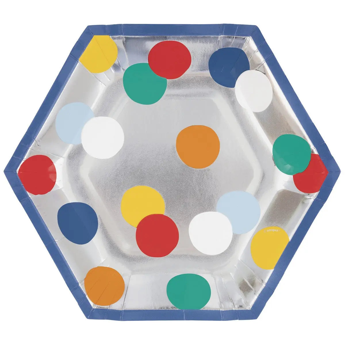 Happy Birthday Dots Hexagonal Plates