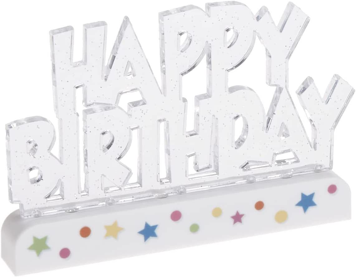 Flashing Light Happy Birthday Cake Topper