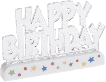 Flashing Light Happy Birthday Cake Topper