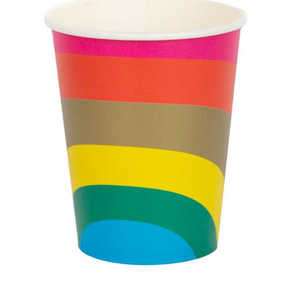 Rainbow Recyclable Paper Party Cups