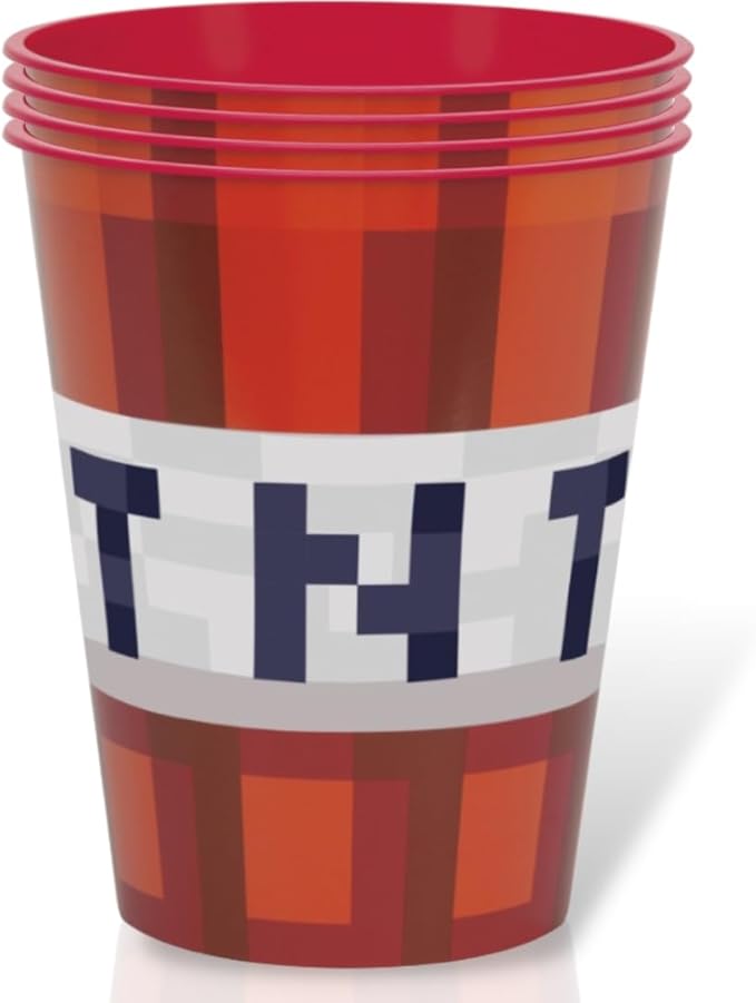 Minecraft Red Plastic Stadium Cups