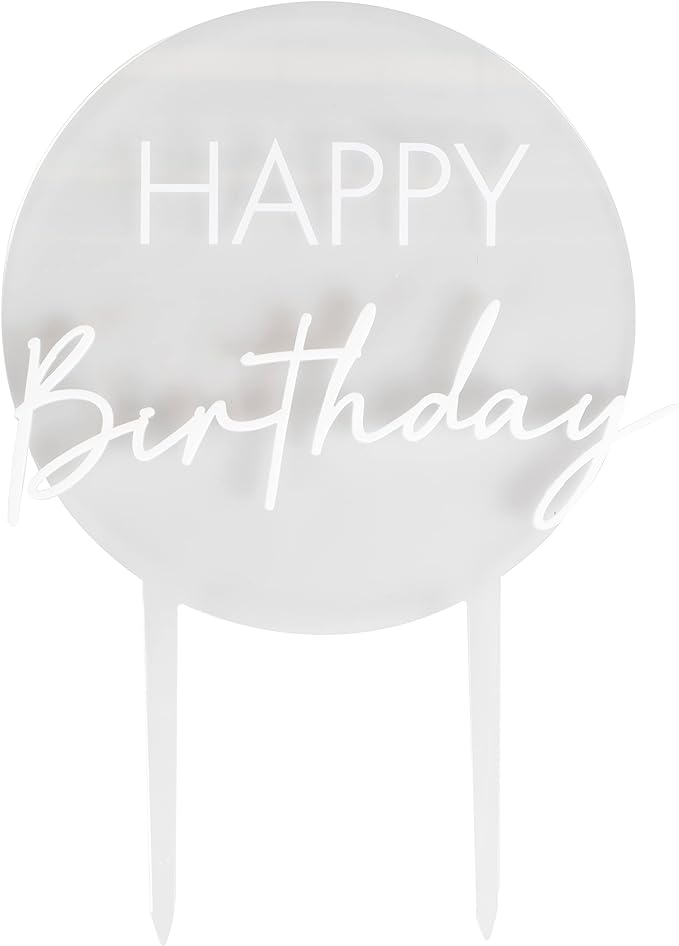 Acrylic Happy Birthday Cake Topper