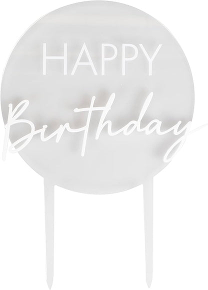 Acrylic Happy Birthday Cake Topper