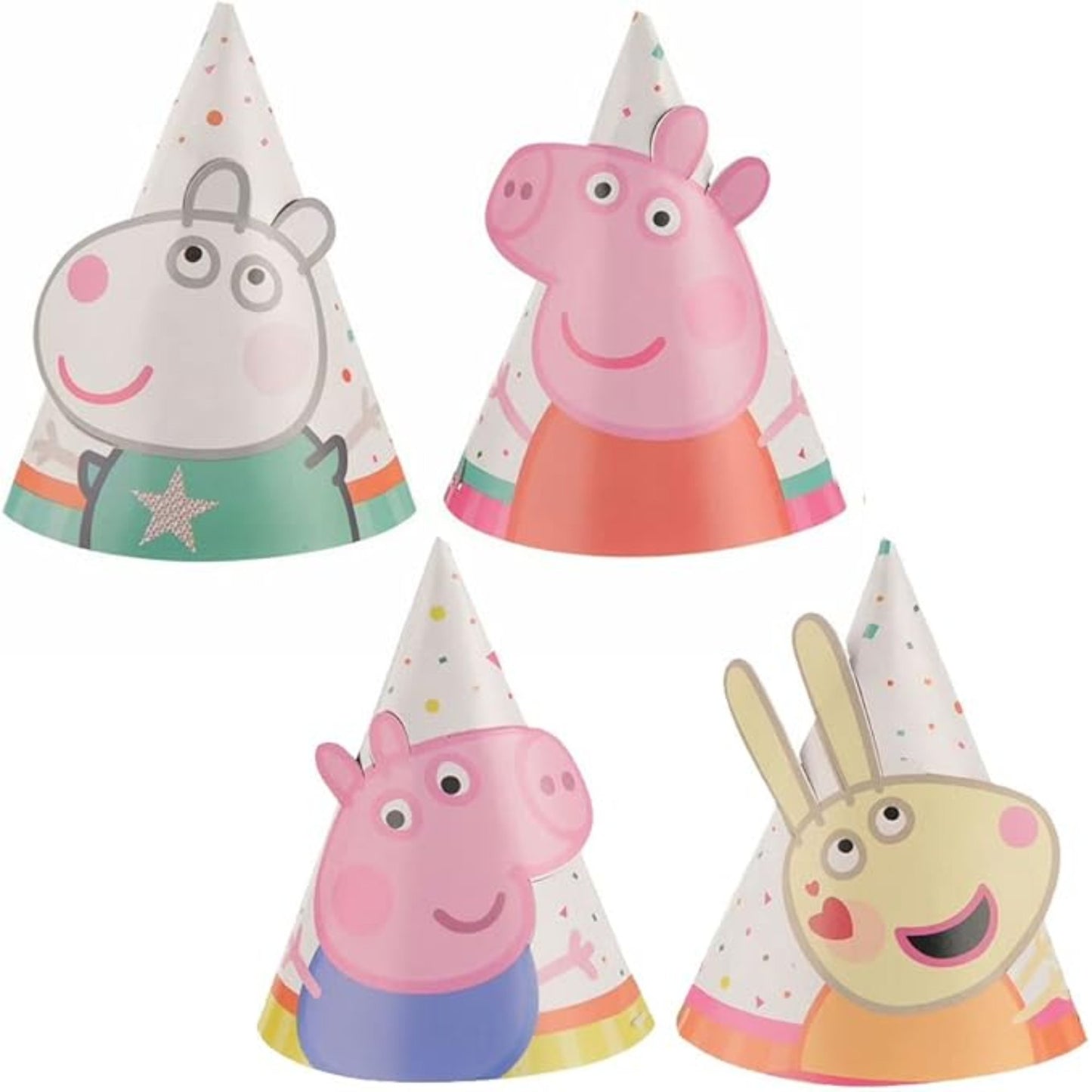 Multicolor Peppa Pig Confetti Mini Hats Party