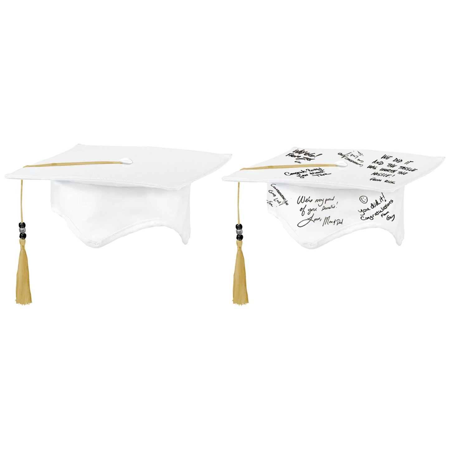 Autograph Grad Cap-White