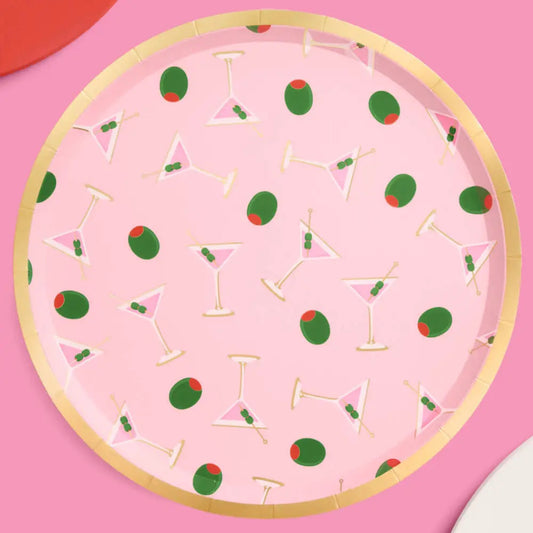 Dirty Martini Paper Plates