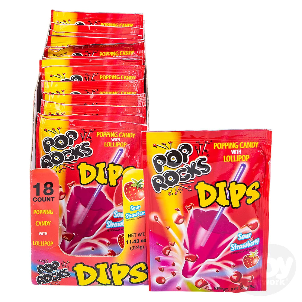 Pop Rocks Dips Sour Strawberry