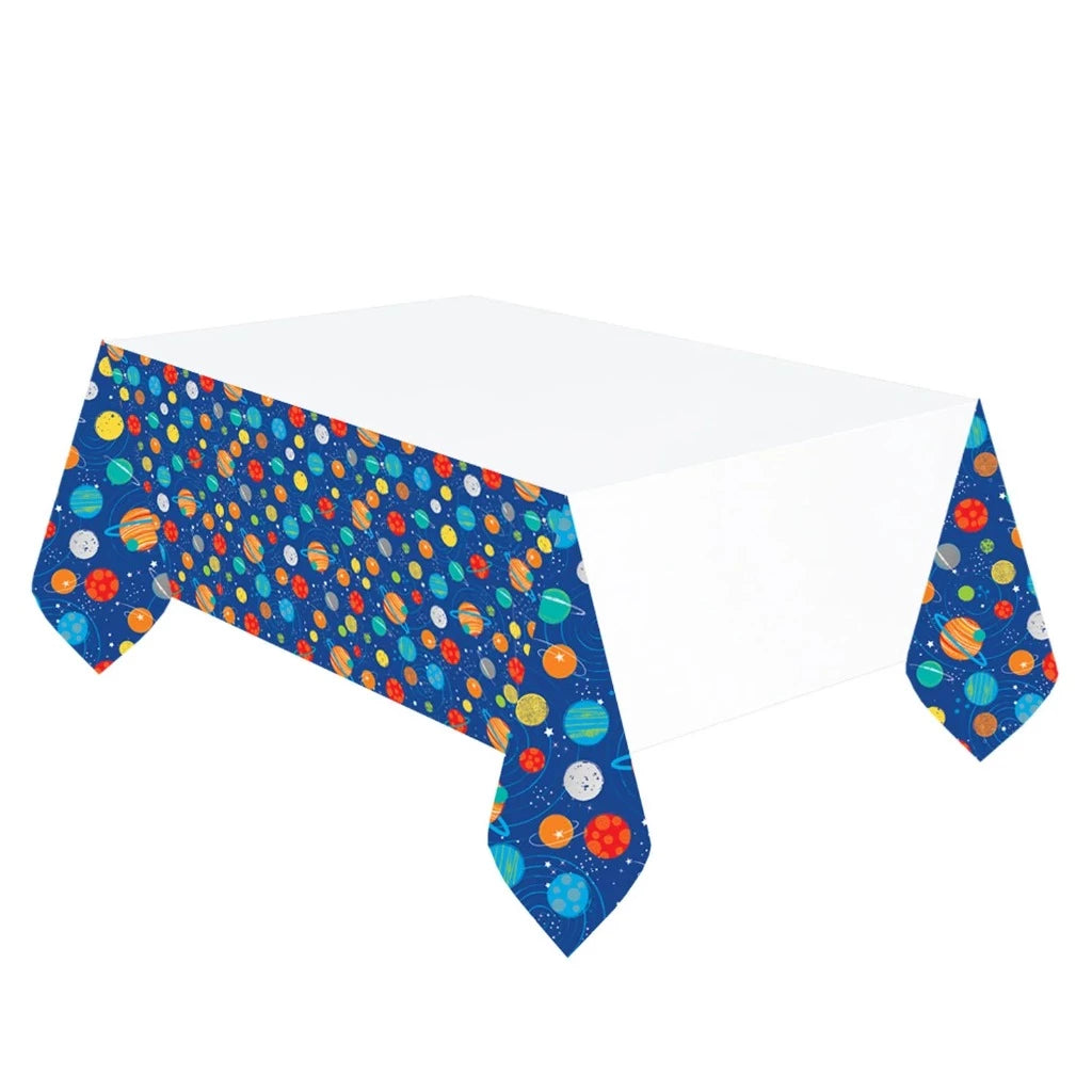 Planets in Space Plastic Tablecover