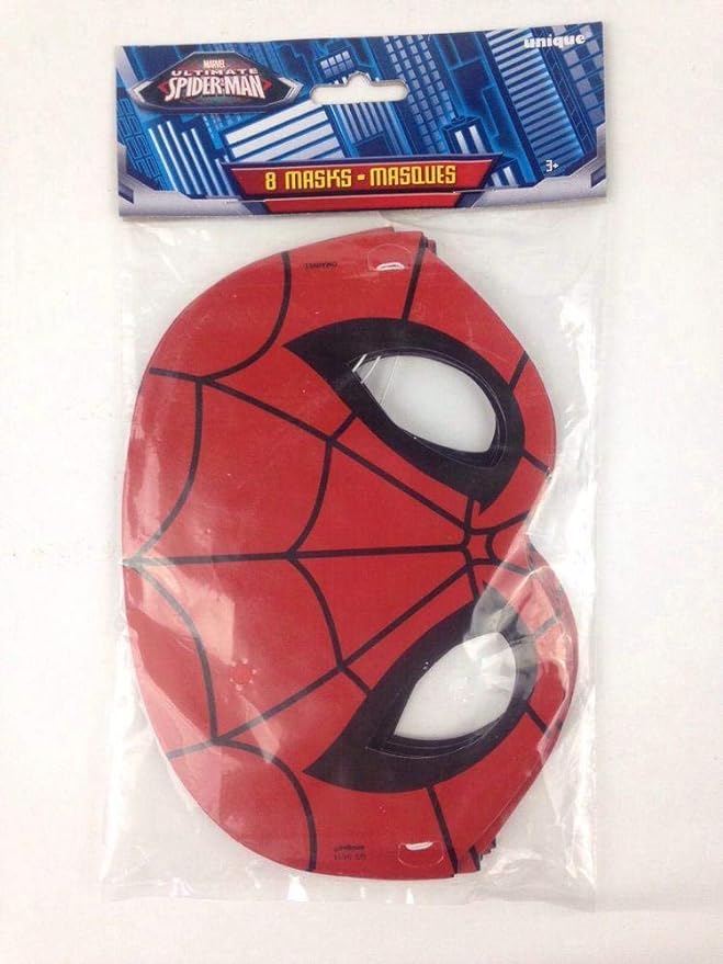 Máscaras de papel para fiesta de Spider-Man - Tamaño infantil