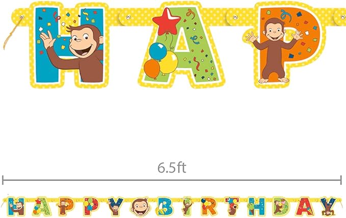 Curious George Birthday Banner