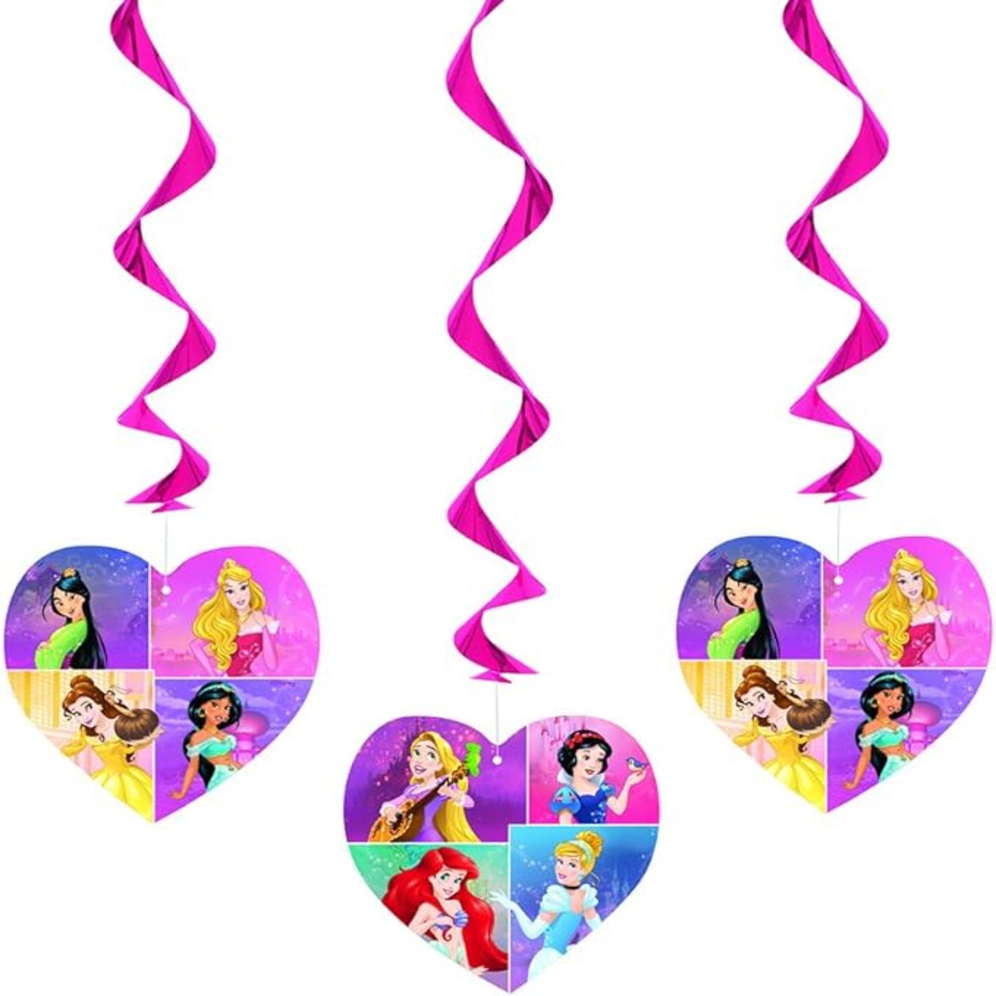 Disney Princesses Hanging Swirl Decorations