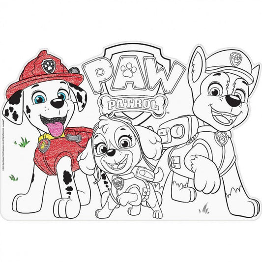Paw Patrol Adventures Die Cut Color In Placemats Paper