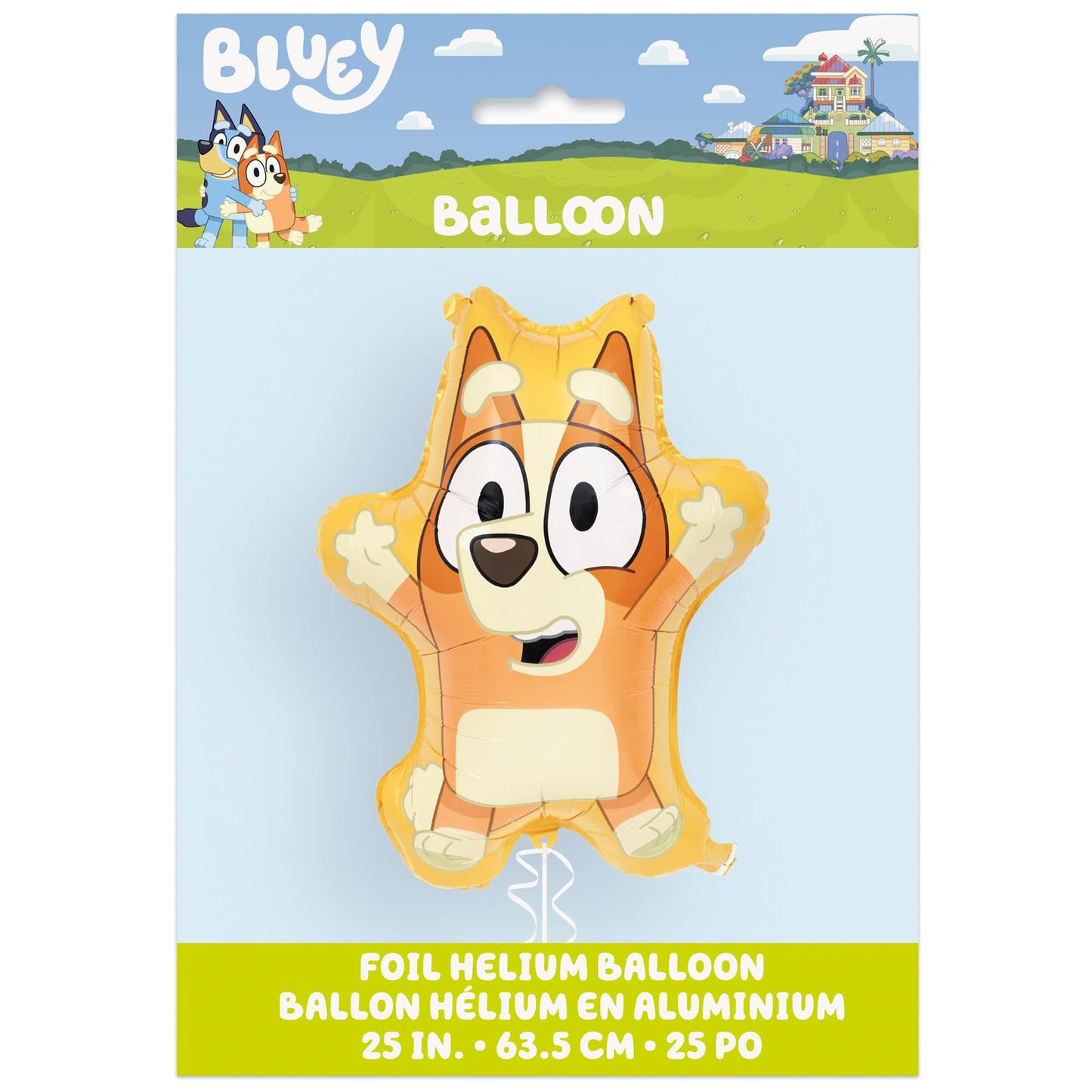 Bluey Bingo Shaped 25 Giant Foil Balloon Packaged"