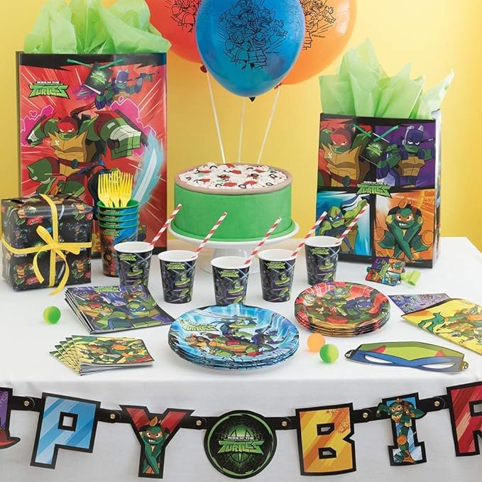 Banner de cumpleaños de las Tortugas Ninja