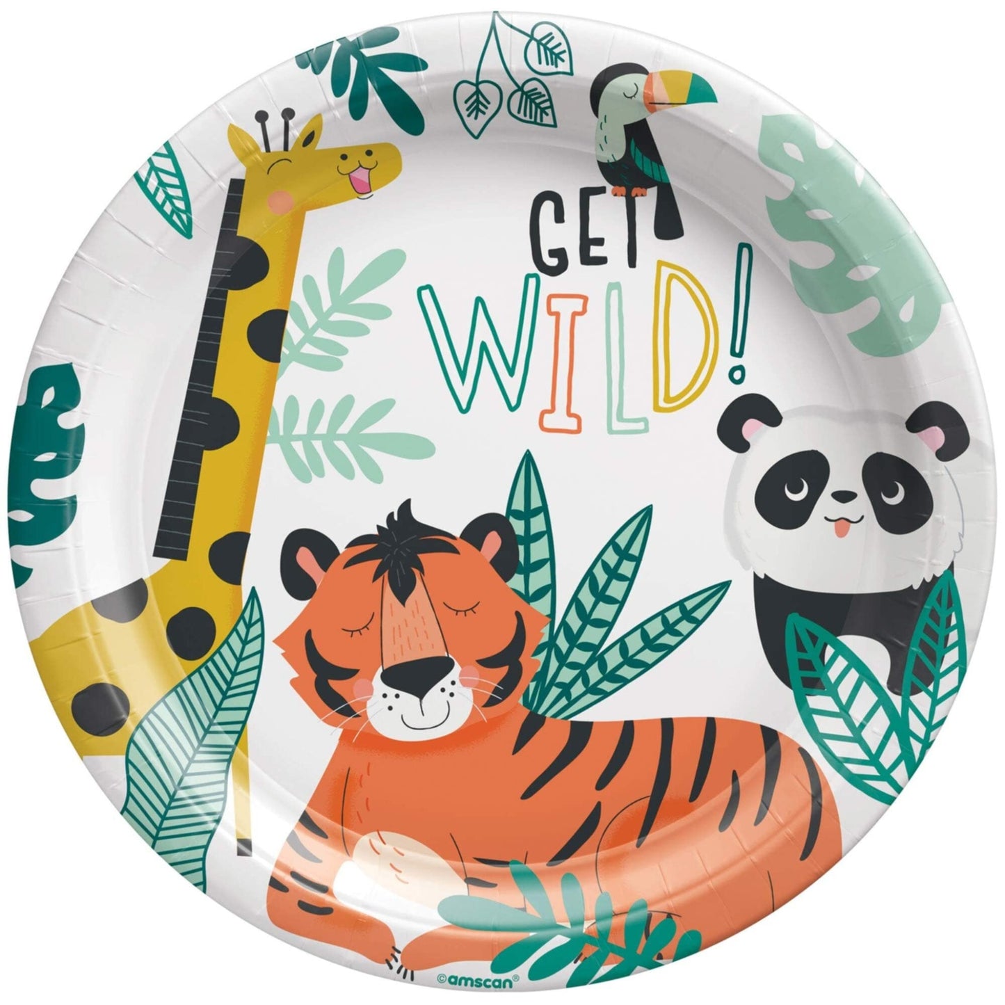 Round Plate Get Wild Birthday