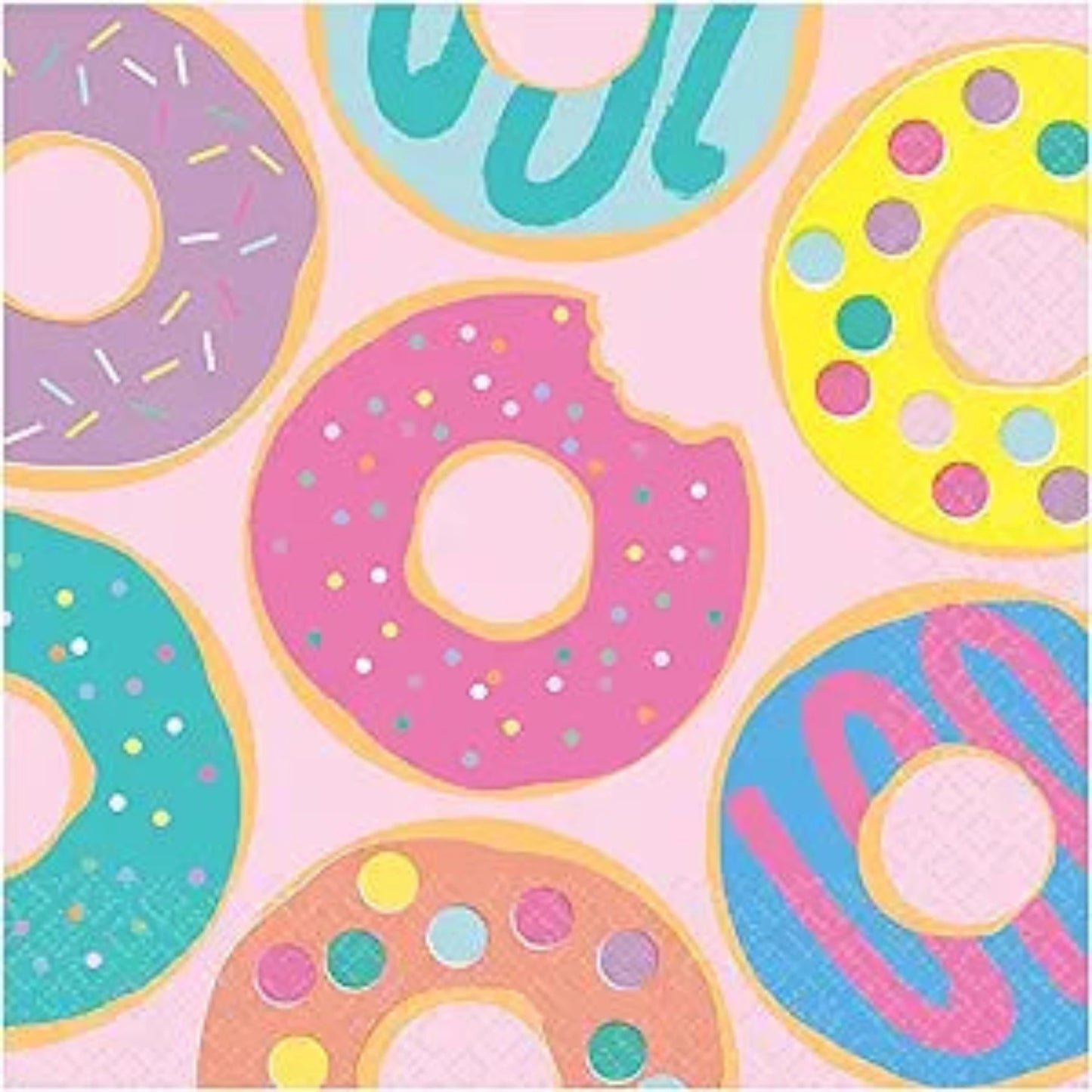 Donut Paper Party Napkins Pack of 16