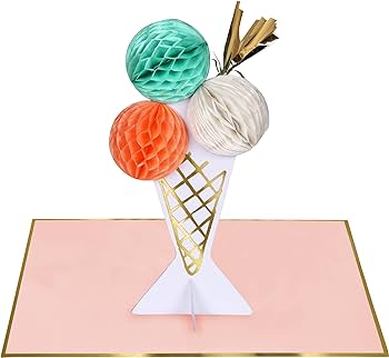 Ice Cream Honeycomb Birthday Card