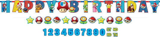 Super Mario Brothers™ Personalized Jumbo Letter Banner Kit