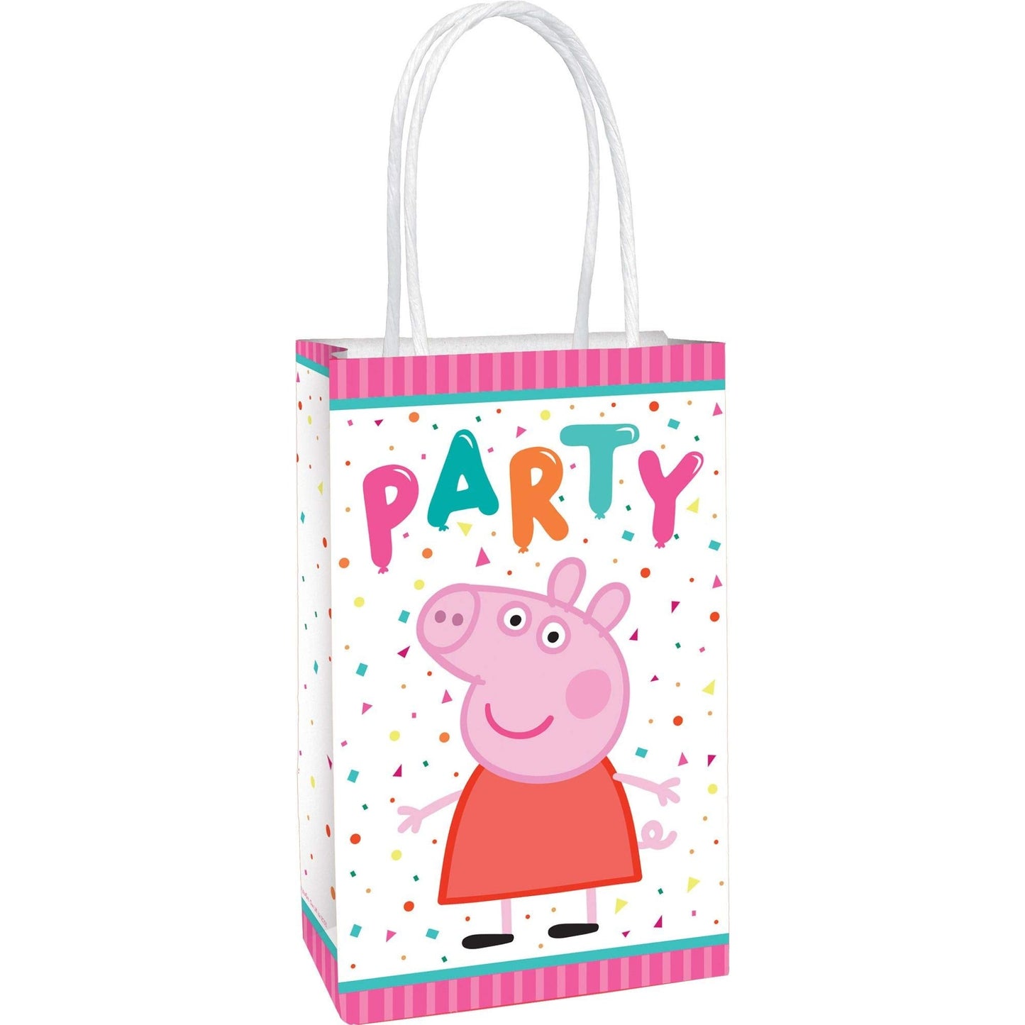 Multicolor Peppa Pig Printed Kraft Bags