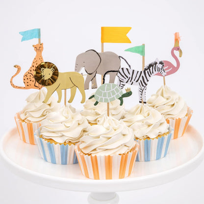 Kit de cupcakes de animales de safari