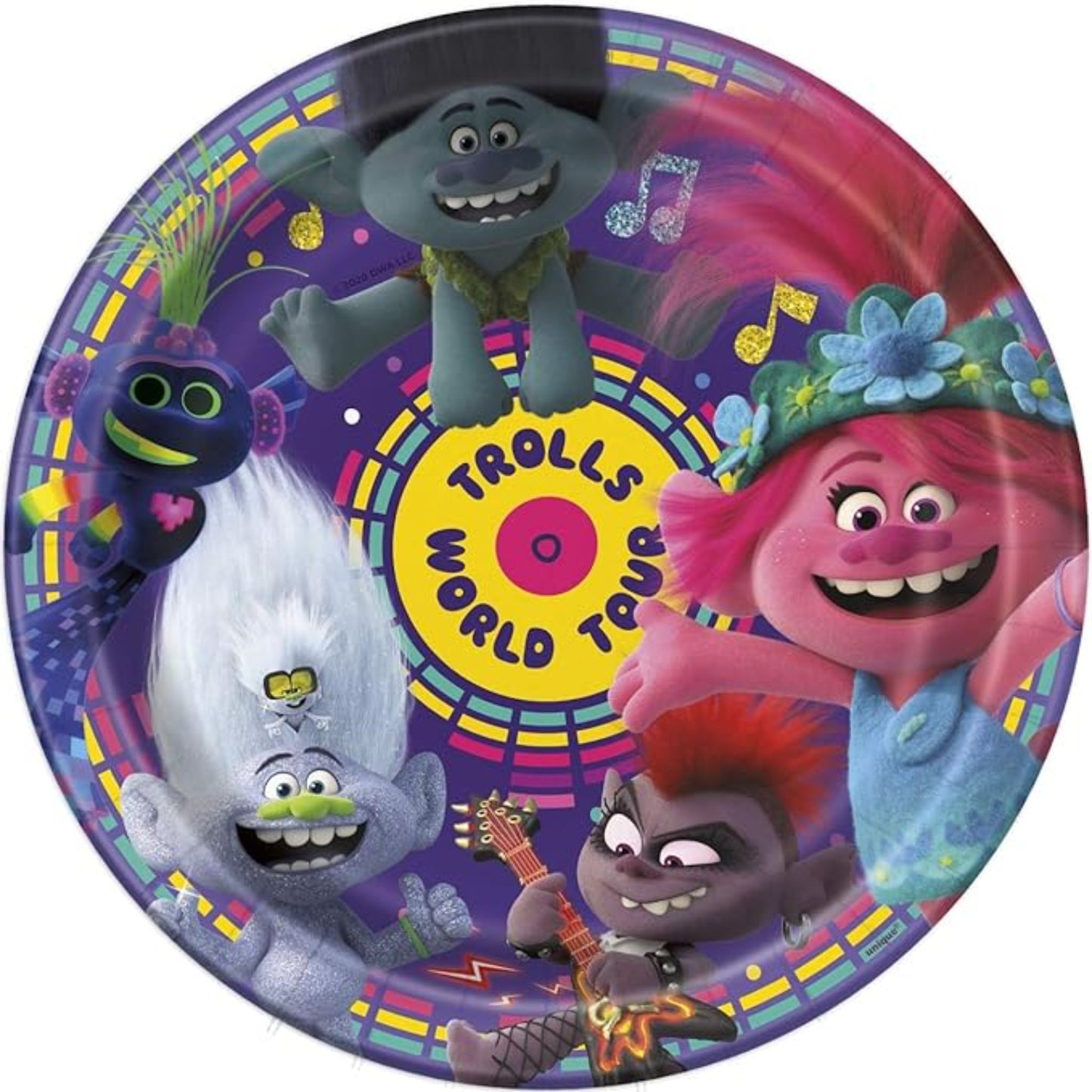 Trolls Paper Party Plates