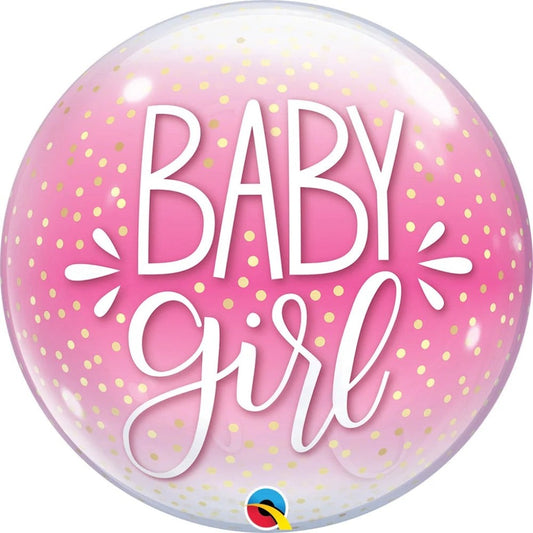 22'' Qualatex Deco Bubble Stretchy Baby Shower Balloon