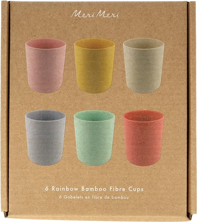Vasos de Bambú Reutilizables Multicolores
