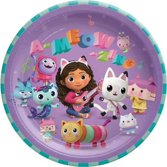 Gabby's Dollhouse Round Paper Party Plates