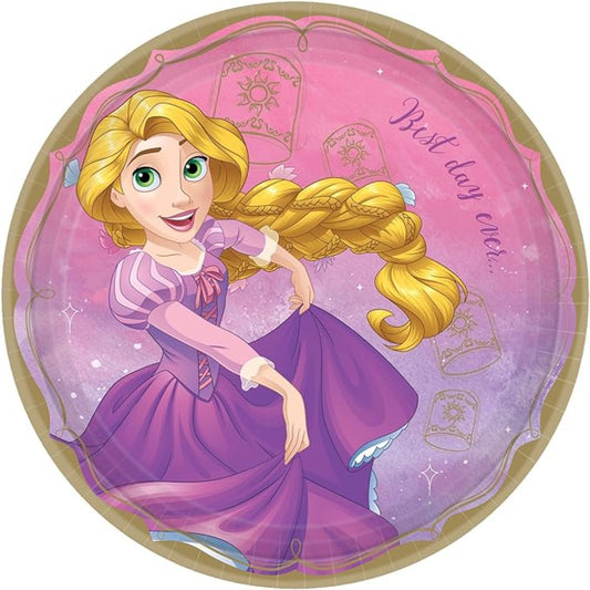 Platos de papel Princesas Disney Rapunzel