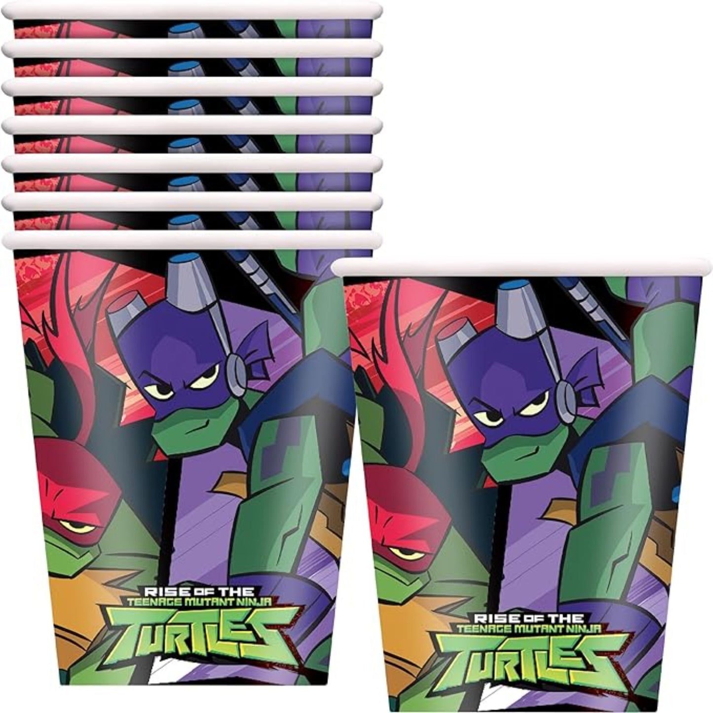 Vasos de papel para fiesta de las Tortugas Ninja