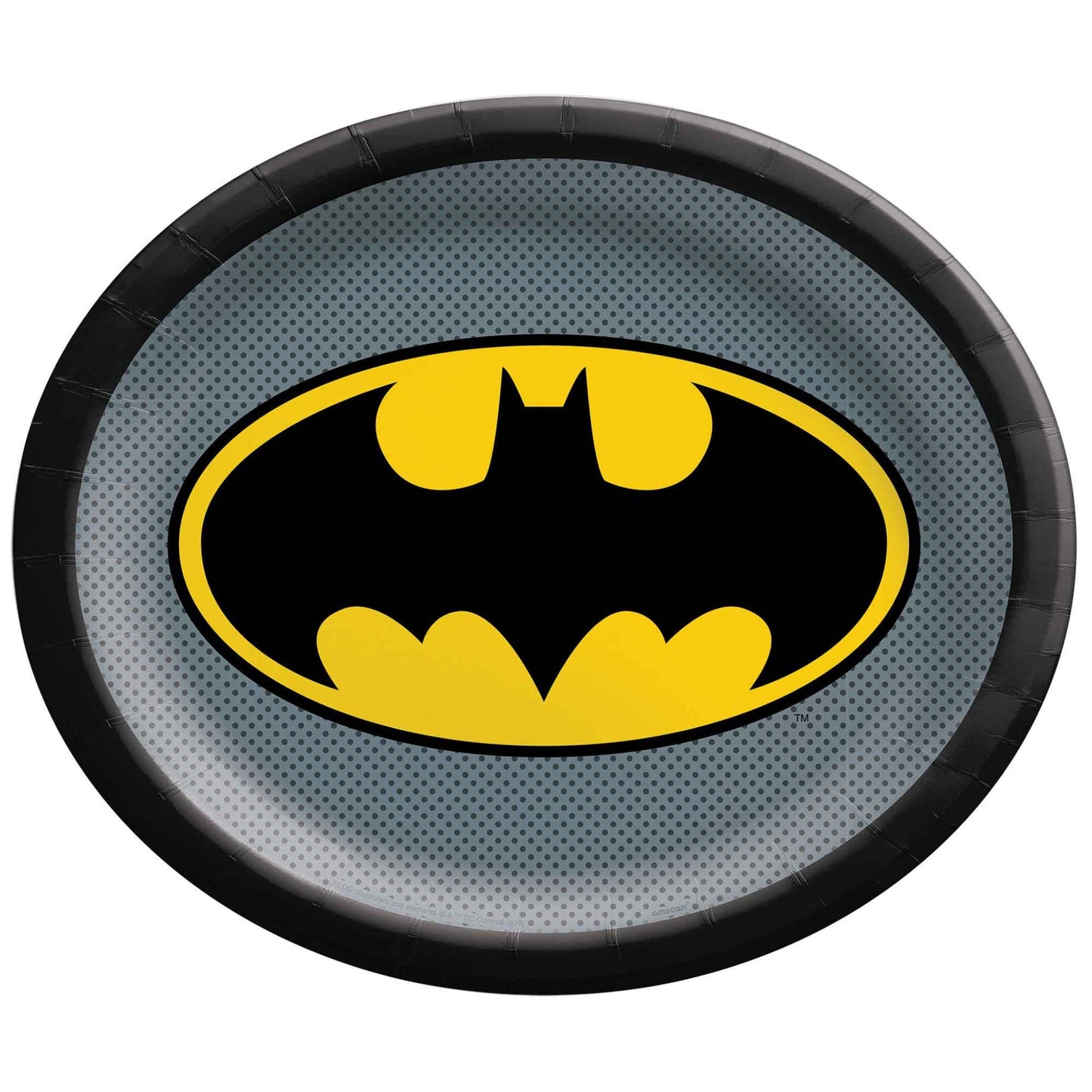 Platos de papel ovalados Batman