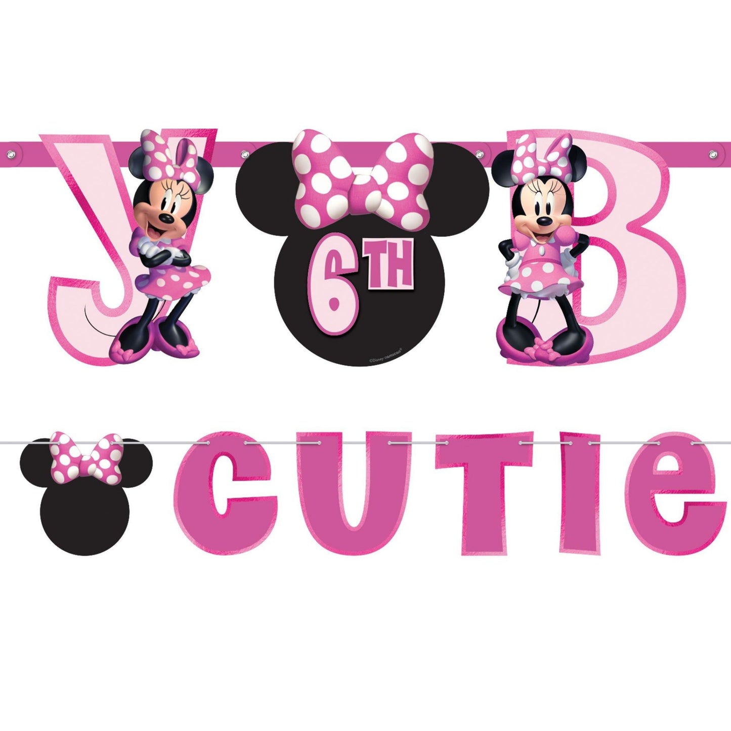 Minnie Mouse Forever Personalized Jumbo Letter Banner Kit