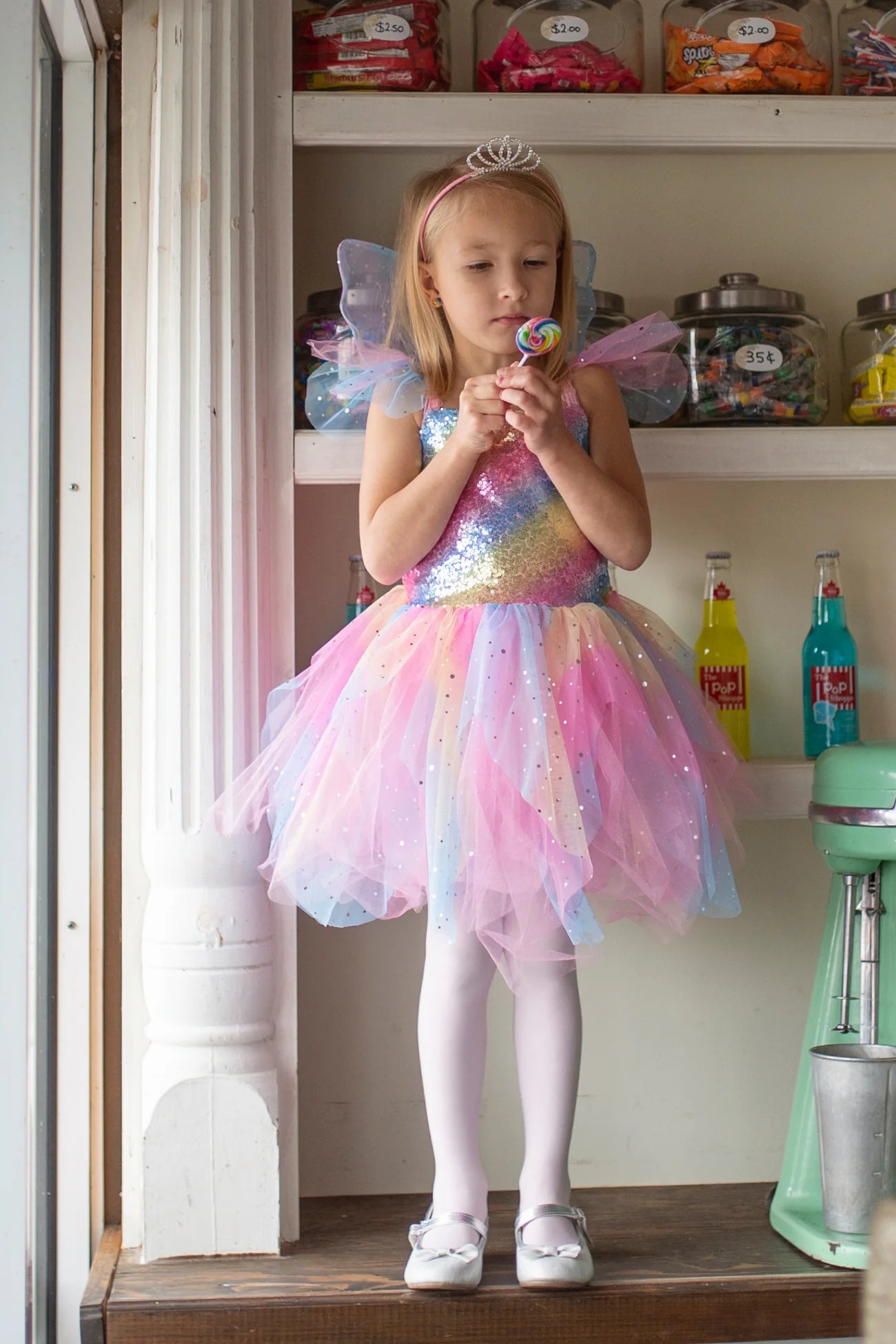 Rainbow Fairy Dress & Wings