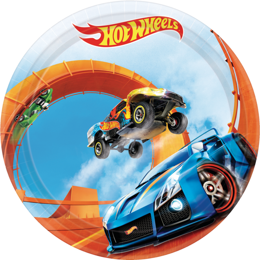 Platos de papel para postre Hot Wheels, paquete de 8 