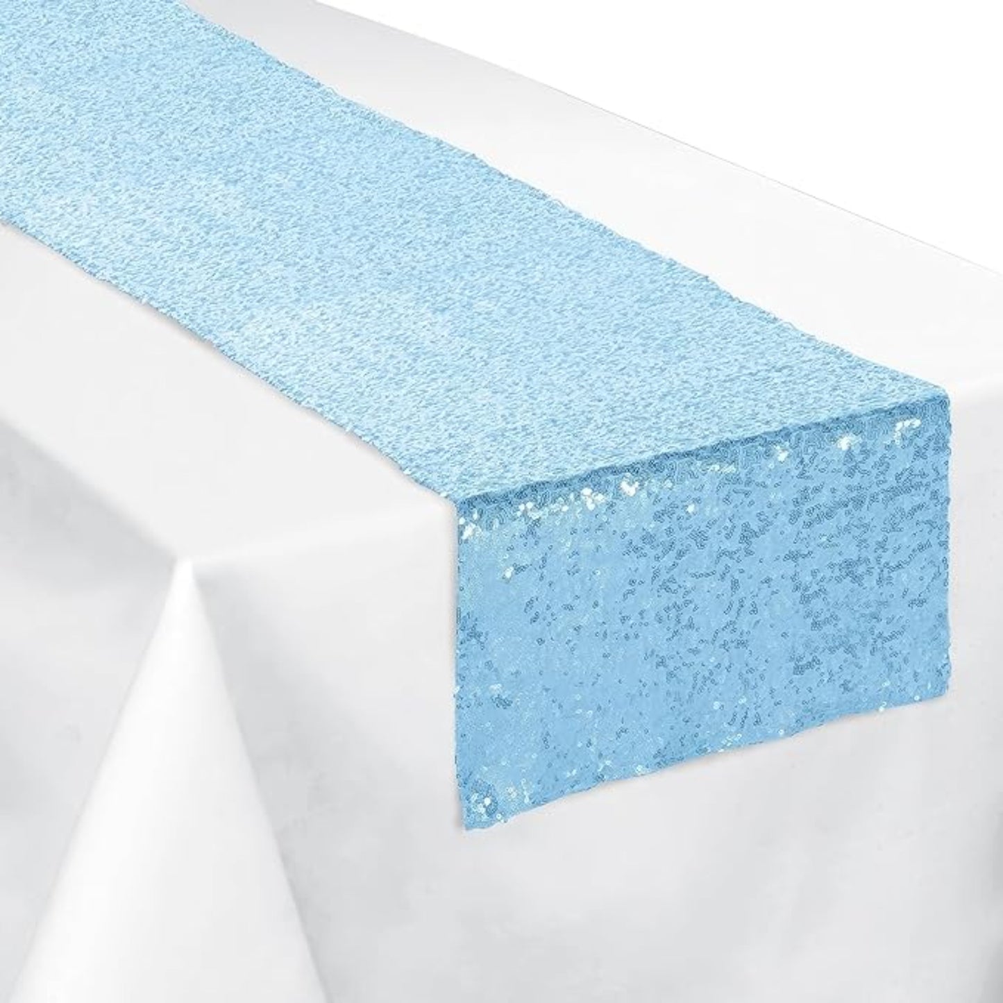 Sequin Table Runner, Blue